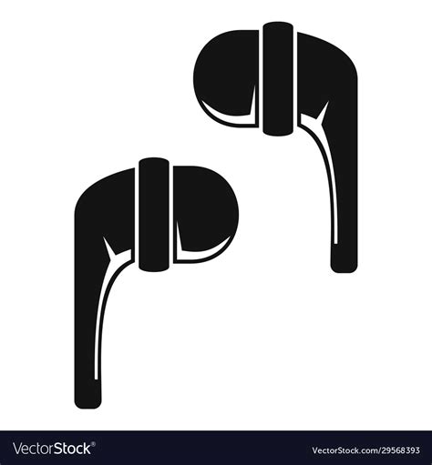 Stereo wireless earbuds icon simple style Vector Image