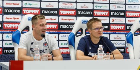 Trener Valdas Dambrauskas i Dario Melnjak uoči utakmice Hajduk