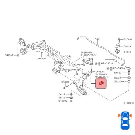 NISSAN 54570 5M000 54500 4M501 BUJE MESETA NISSAN SENTRA B15 00 08