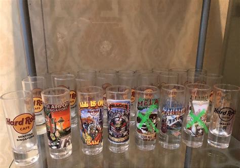 Hard Rock Cafe Shot Glass 1 Pcs Antik Pajangan Di Carousell