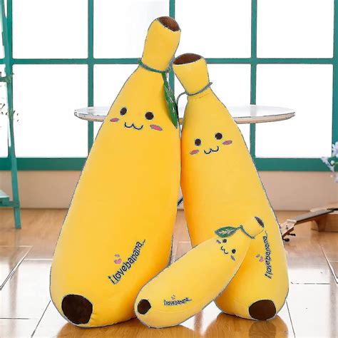 Banana Plush Toy Cute Cartoon Stuffed Furit Pillow For Home Decor Or