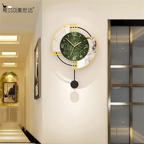 Meisd Reloj De Pared Decorativo Grande Moderno Verde D Creativo