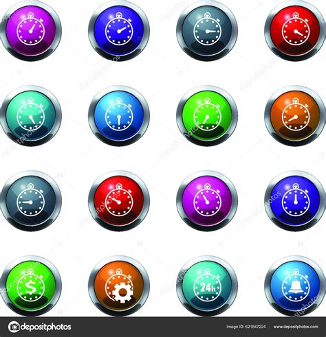 Timer Icon Set Vector Illustration Stock Vector By ©yayimages 621847224