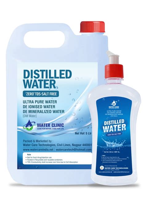 Water Clinic Ultra Pure Di Ionised Distilled Water For Off