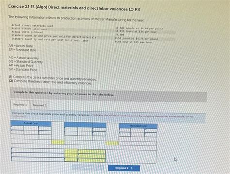 Solved Exercise Algo Direct Materials And Direct Chegg