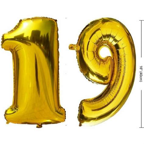 ACOME Multicolor Birthday Letter Foil Number Foil And Metallic Balloons ...