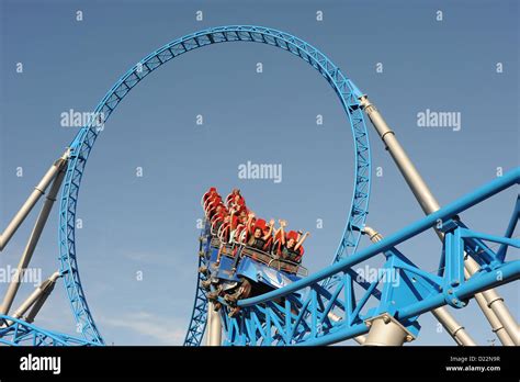 Rust Germany The Blue Fire Mega Coaster At Europa Park Rust Stock