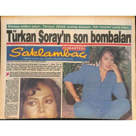 Gökçe Koleksiyon Saklambaç Cumartesi Gazetesi 4 Kasım 1989 Fiyatı