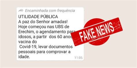 Fake News Sobre Vacina O Contra A Covid S O Relatadas Em Erechim