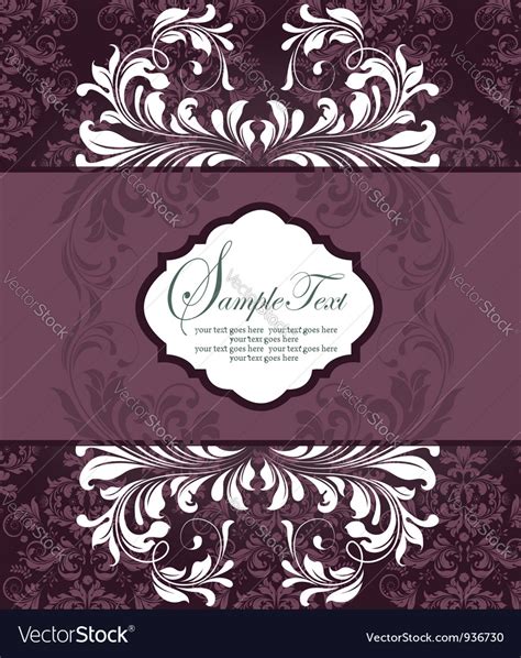 Floral invitation card Royalty Free Vector Image