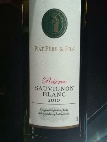 Piat P Re Fils R Serve Sauvignon Blanc Vivino Us