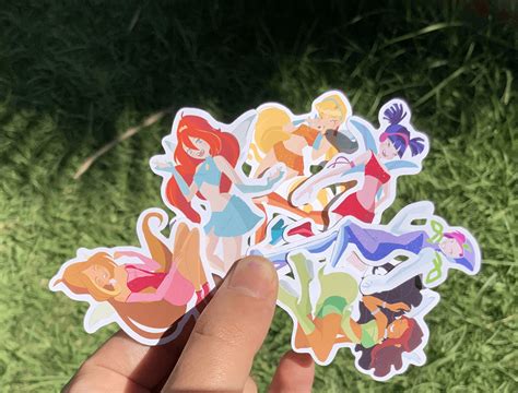 Winx Club Stickers Winxs Fanart Stickers Bloom Aisha Flora Etsy Uk