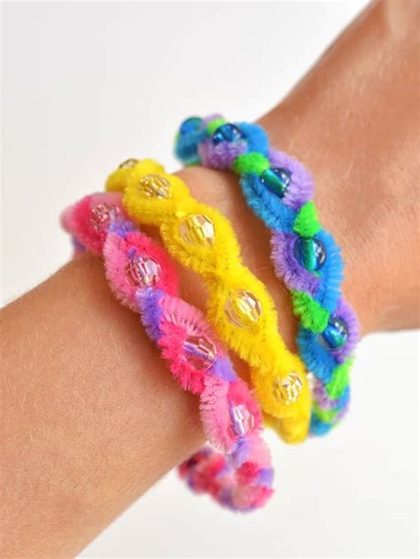 Braided Pipe Cleaner Bracelets - One Little Project