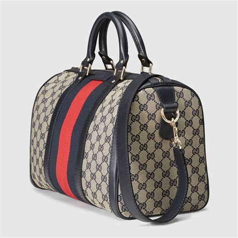 Gucci Women Vintage Web Original GG Boston Bag 247205FWCZG4080