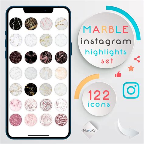 Marble Instagram Story Highlight Icons Ig Highlight Covers Etsy