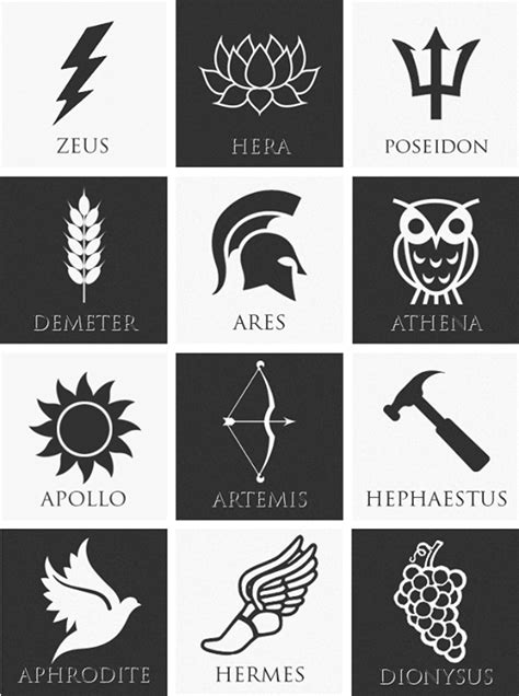 Greek Gods Minimalist Greek Mythology Tattoos Greek God Tattoo