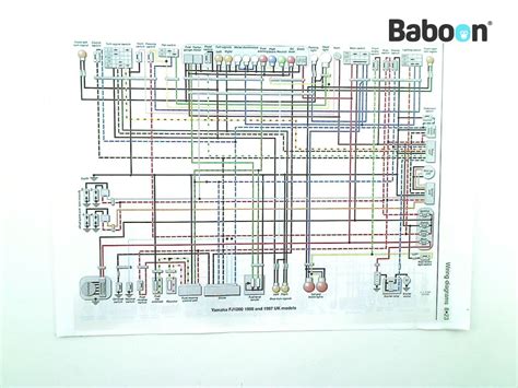 Yamaha FJ 1200 1986 1987 FJ1200 1TX 1XJ Owners Manual Wiring Diagram