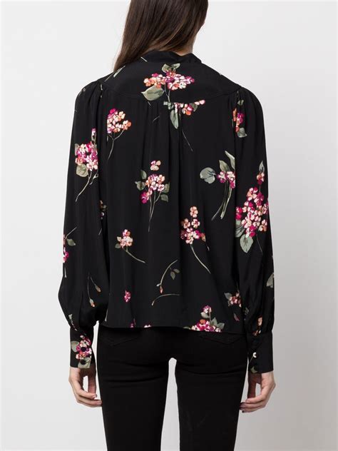 TWINSET Floral Print Pussy Bow Blouse Farfetch