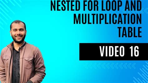 Nested Loop In Java Print Multiplication Table Java Video Tutorial