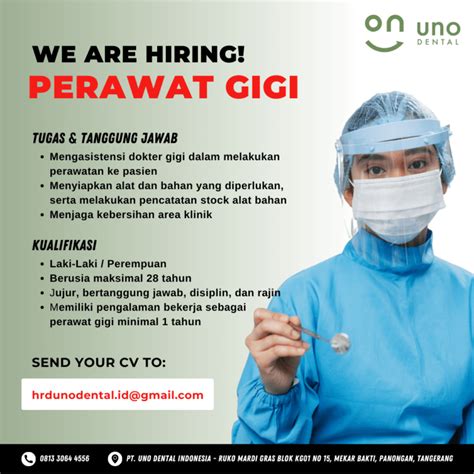 Lowongan Kerja Perawat Gigi Di Pt Uno Dental Indonesia Jakartakerja