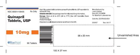 Quinapril By BluePoint Laboratories Lupin Limited QUINAPRIL Tablet