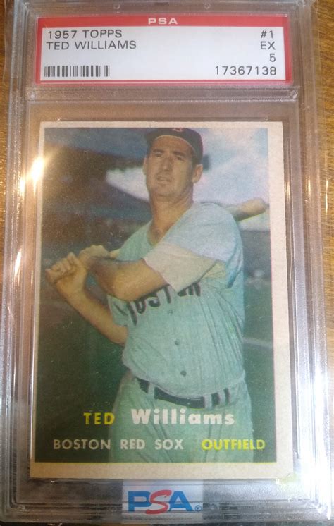 Topps Ted Williams Boston Red Sox Psa Ex Etsy