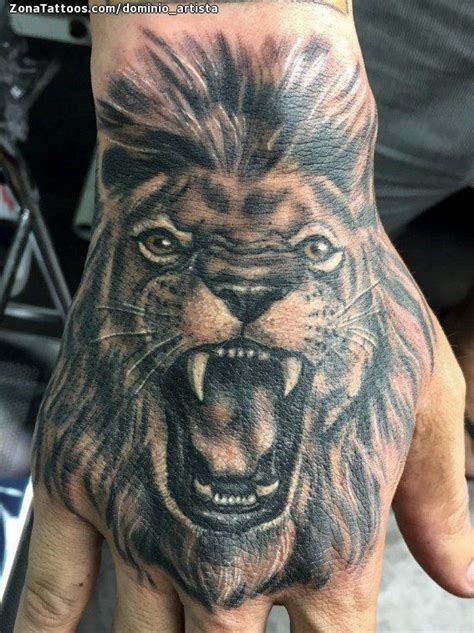 Cara Tatuajes De Leones En La Mano