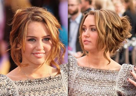 Miley Cyrus Messy Updo Hairstyles - PoPular Haircuts