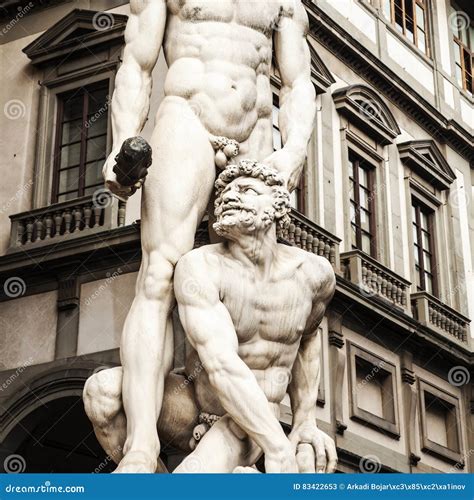 Hercules And Cacus Statue In Florence Italy Stock Image Image Of