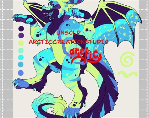 Furry Digital Download Anthro Dragon Reference Furry Adopts Fursona