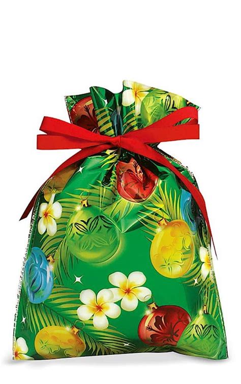 Hawaiian Drawstring Large Holiday Gift Bags 3 Pack Ornaments Of The