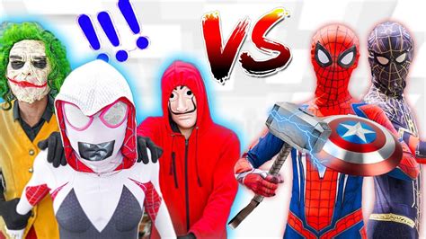 PRO 5 SUPERHERO TEAM 34 Hey Spider Man Go To Trainning Nerf Gun