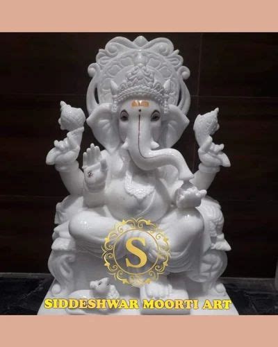 Multicolor Jaipur White Marble Ganesh Statue Size 25 Ft At Rs 61500