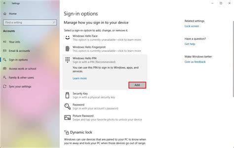 How to add a login PIN on Windows 10 - Pureinfotech