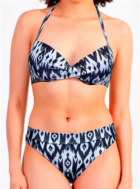 Ripley Bikini Mujer Praia Brava Negro Perica