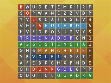 Ed Fisica Esportes Wordsearch