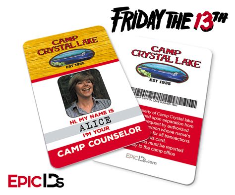 Camp Crystal Lake Friday The 13th Camp Counselor Cosplay Name Badge