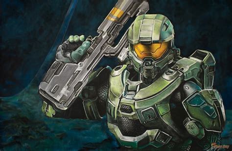 Master Chief Art Print Xbox Halo Room Decor Science - Etsy