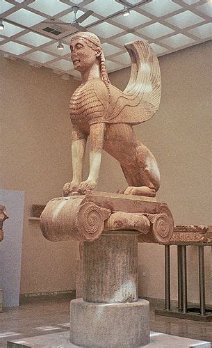 Greece Naxian Sphinx M Ft Tall C Bce Archaic Period