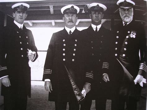 Officers Of The Rms Titanic With Captain Edward J Smith On The Right