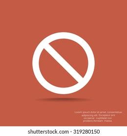 Stop Icon Prohibition No Symbol Red Stock Vector Royalty Free