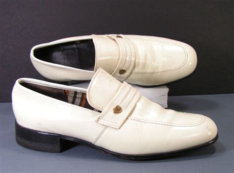 1970s Shoes Mens 105 C Loafers Bone Antique By Vintageshoescloset