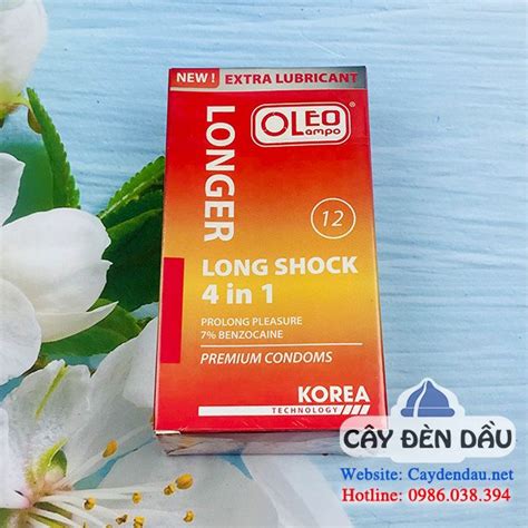 Bao cao su Oleo Lampo Longshock 4in1 hộp 12 cái