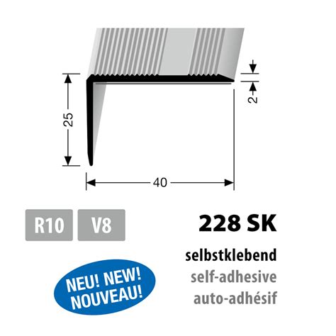 Küberit Alu Winkelprofil Typ 228 Sk 40 X 25 Mm 300 Cm Edelstahloptik