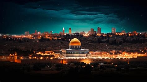 Premium Photo | Beautiful Skyline in Night of Jerusalem Israel