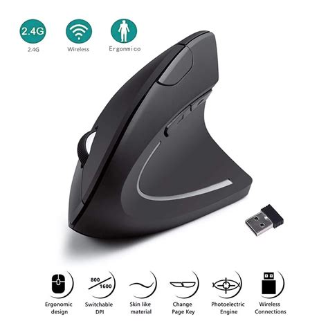 ErgoComfort Vertical Wireless Mouse - CIRCUIT CRAFTED