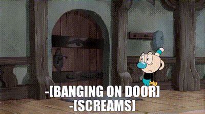 Yarn Banging On Door Screams The Cuphead Show