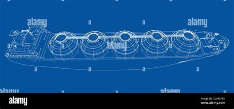 Large Gas Tanker Or Lng Carrier Vector Stock Vector Image Art Alamy