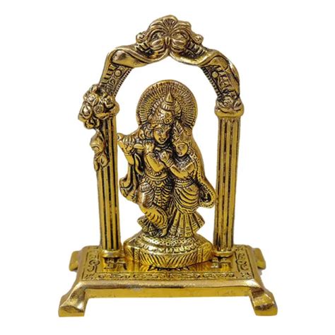 M Tal Seigneur Radha Krishna Idol Murti Plaqu Or Darbar Look Antique