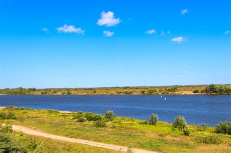 Premium Photo | View of the oka river in russia